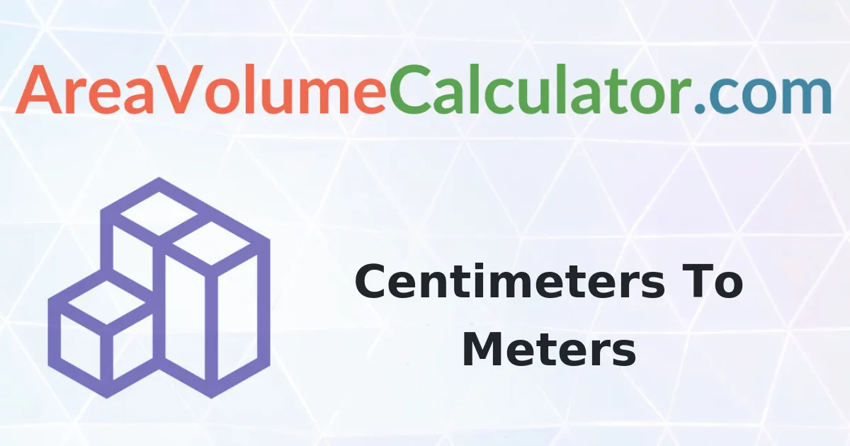 Convert 2850 Centimeters To Meters Calculator
