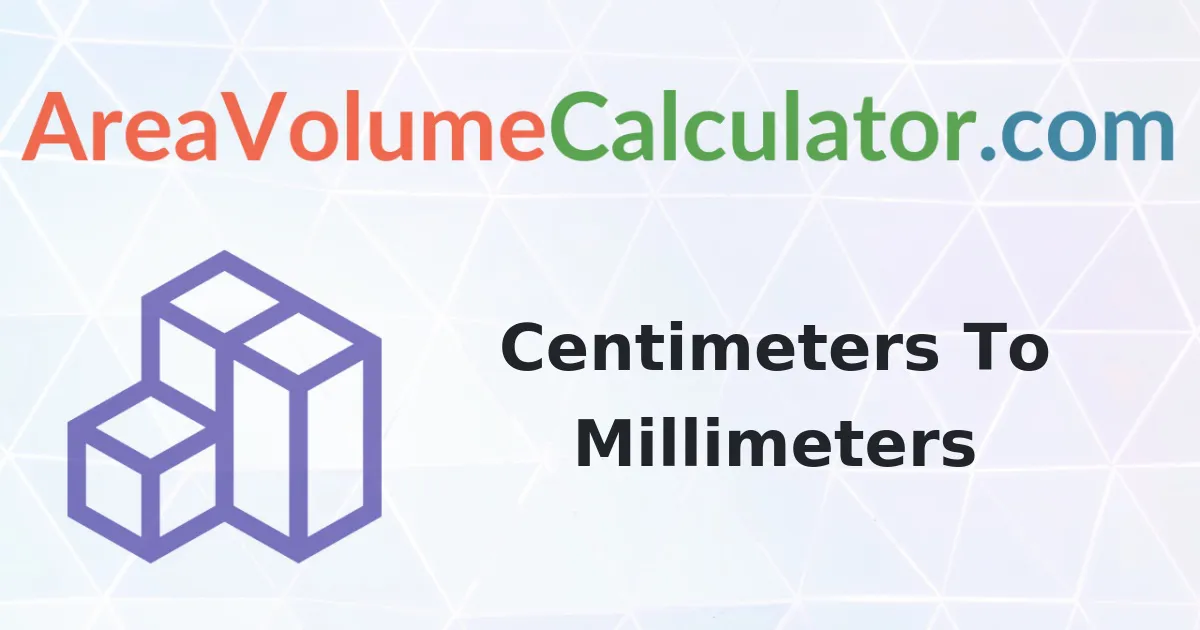 Convert 3550 Centimeters To Millimeters Calculator