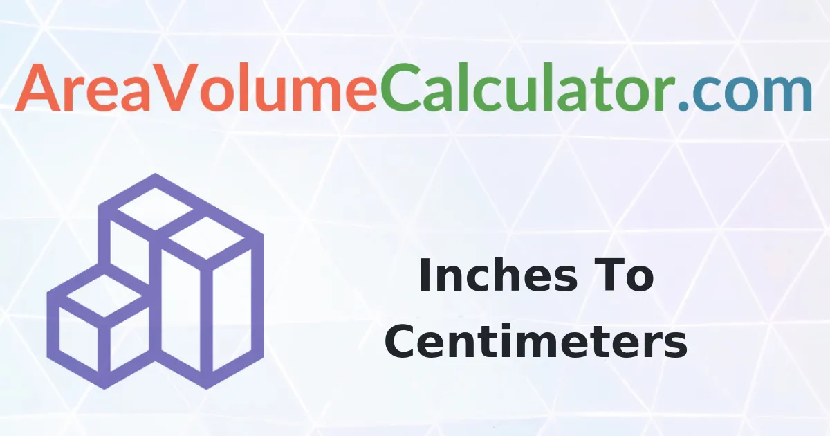 Convert 428 Inches To Centimeters Calculator
