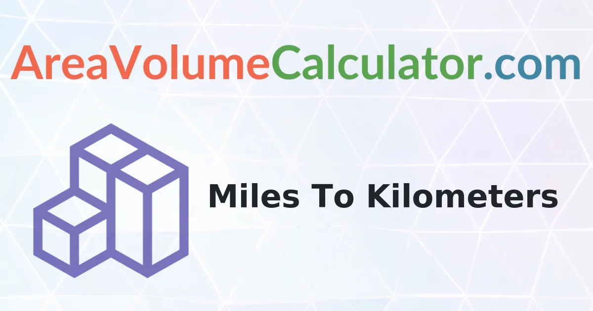 Convert 498 Miles To Kilometers Calculator