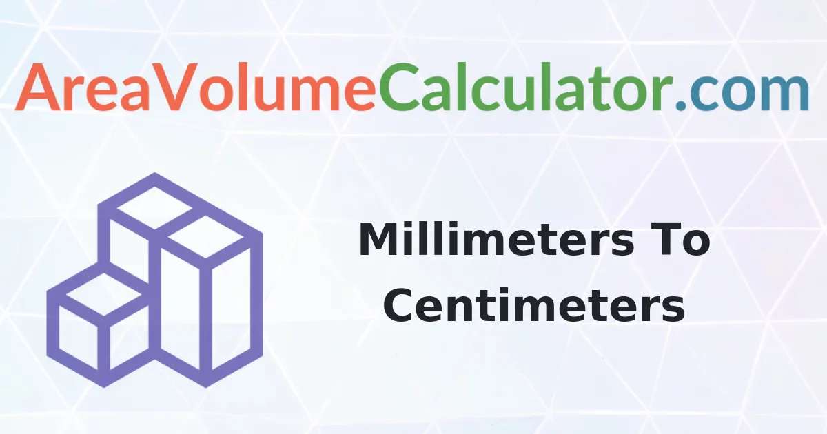 Convert 1100 Millimeters To Centimeters Calculator