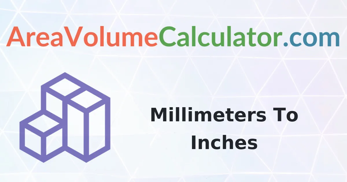 Convert 31 Millimeters To Inches Calculator