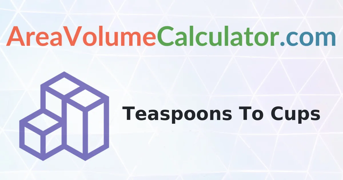 Convert 650 Teaspoons to Cups Calculator